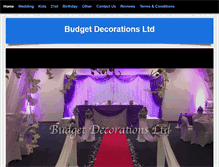 Tablet Screenshot of budgetdecorations.net